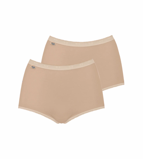 Majtki damskie Sloggi cieliste Basic+ Maxi 2 szt. figi bawełniane