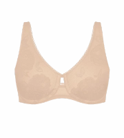 Biustonosz Triumph beżowy Wild Rose Sensation miękki minimizer z fiszbinami
