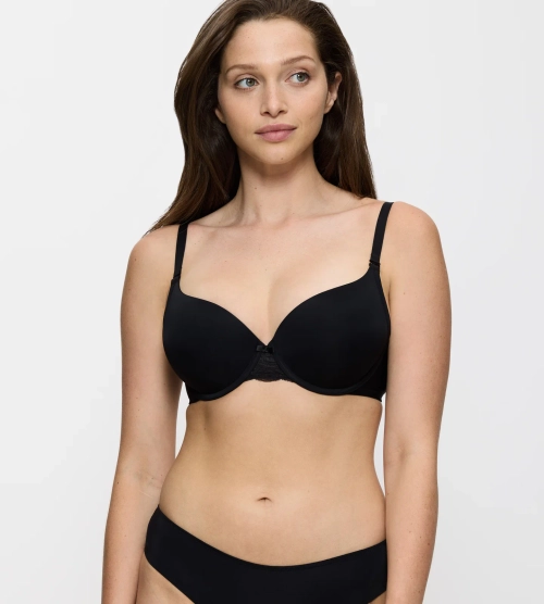 Biustonosz Triumph czarny Lovely Micro WHPM usztywniany z fiszbinami z ramiączkami różne warianty