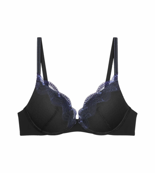 Biustonosz Triumph Comfort Glam push-up koronkowy z fiszbinami