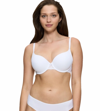Biustonosz Triumph biały Lovely Micro WHPM usztywniany z fiszbinami z ramiączkami różne rodzaje