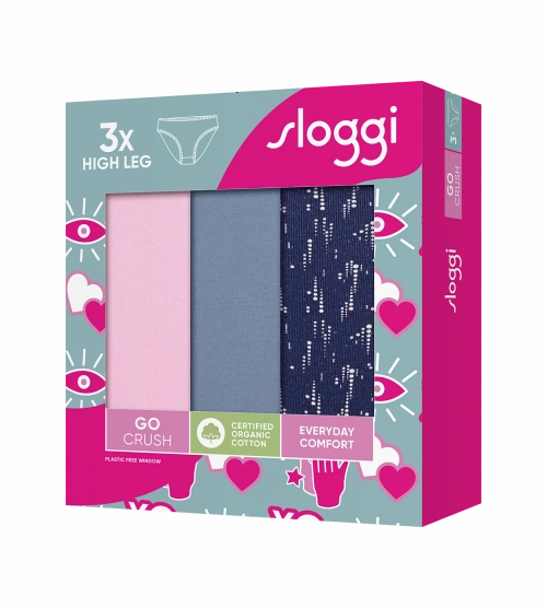 Majtki damskie sloggi GO Crush figi Tai z wysokim stanem 3-pak