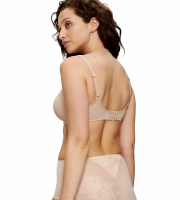 Biustonosz Triumph beżowy Wild Rose Sensation miękki minimizer z fiszbinami