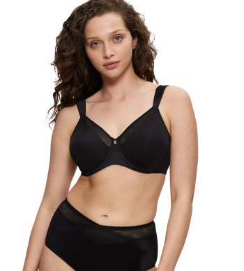 Biustonosz Triumph czarny True Shape Sensation minimizer miękki z fiszbinami
