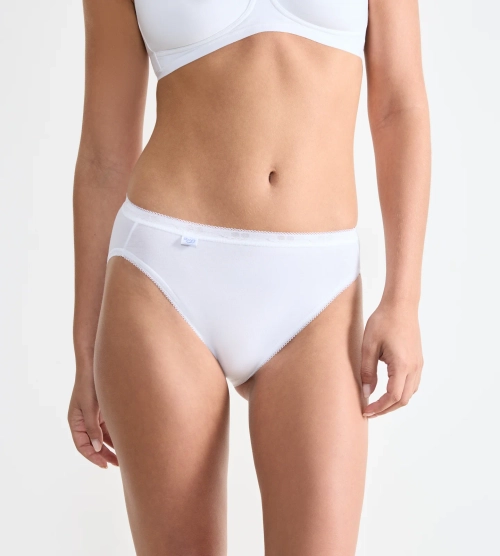 Majtki damskie Sloggi białe Basic+ Tai figi bawełniane 3 szt