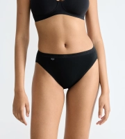 Majtki damskie Sloggi czarne Basic+ Tai figi bawełniane 3 szt