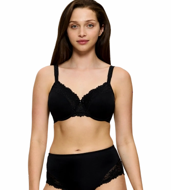 Biustonosz Triumph czarny Ladyform Soft W minimizer miękki z fiszbinami