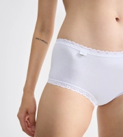 Majtki damskie sloggi białe 24/7 Cotton Lace figi bawełniane Midi 