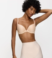 Biustonosz Triumph beżowy Body Make-Up Essentials WHU push-up miękki z fiszbinami