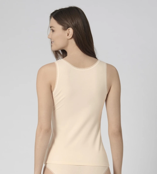 Koszulka damska sloggi kremowa GO Tank Top 2 szt. podkoszulka bawełniana