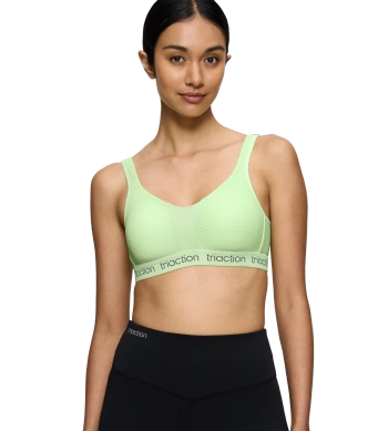 Biustonosz Sportowy Triumph zielony Triaction Energy Lite N miękki bez fiszbin