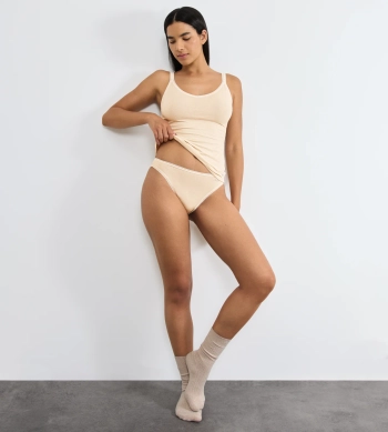 Majtki damskie sloggi kremowe GO Tai 2 szt. figi bawełniane