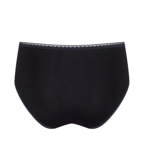 Majtki damskie sloggi czarne GO Midi 2 szt figi bawełniane