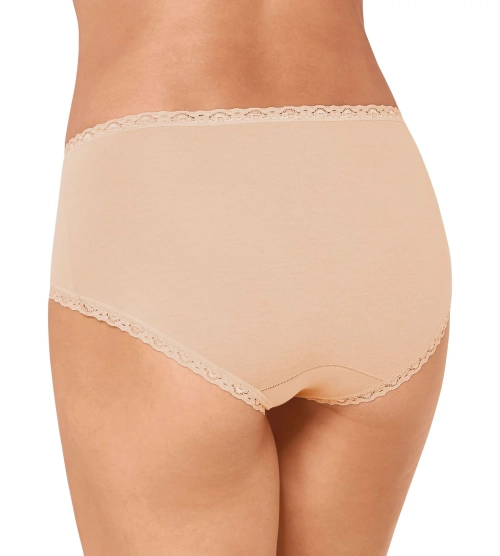 Majtki damskie sloggi cieliste 24/7 Cotton Lace Midi 3 szt. figi bawełniane z koronką