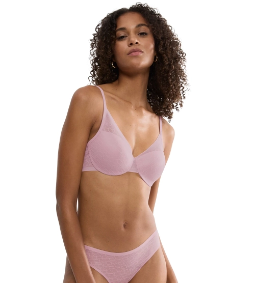 Biustonosz Triumph Signature Sheer WHP koronkowy usztywniany z fiszbinami