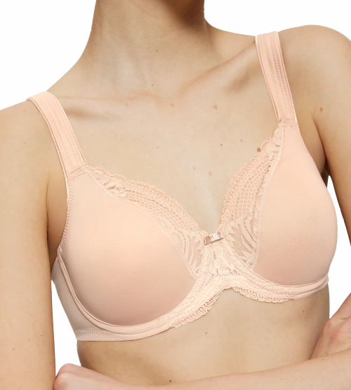 Biustonosz Triumph beżowy Modern Lace+Cotton W miękki z fiszbinami