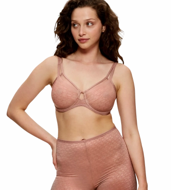 Biustonosz Triumph Signature Sheer W modelujący z fiszbinami koronkowy