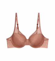 Biustonosz Triumph Signature Sheer WHP koronkowy usztywniany z fiszbinami
