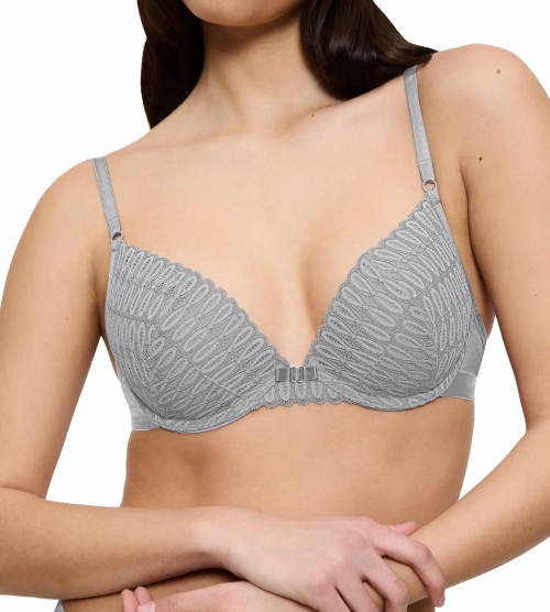 Biustonosz Triumph Aura Spotlight koronkowy push-up z fiszbinami