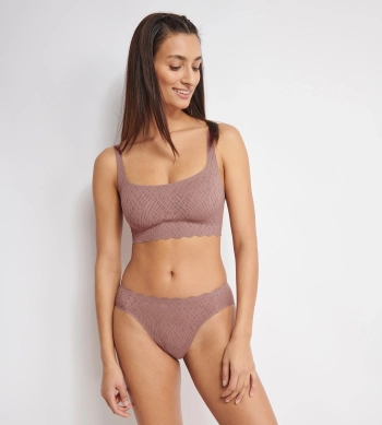 Majtki damskie sloggi ZERO Feel Bliss z wysokim stanem koronkowe