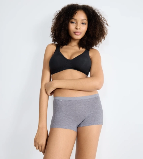 Majtki damskie sloggi szary melanż Basic+ Short figi bawełniane szorty