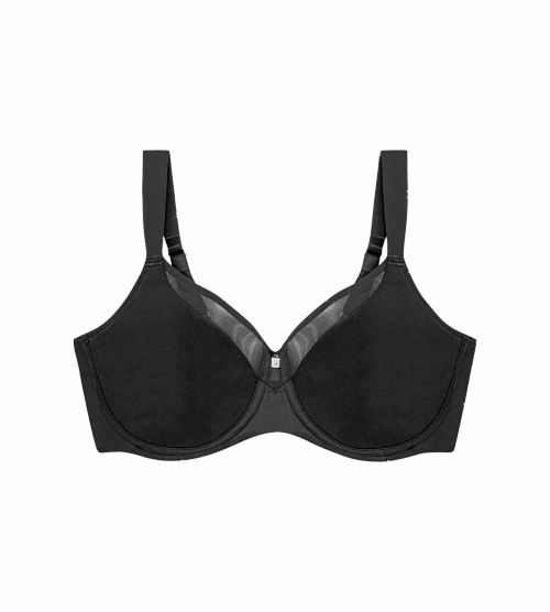 Biustonosz Triumph czarny True Shape Sensation minimizer miękki z fiszbinami