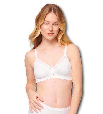 Biustonosz Triumph biały Cotton Beauty N miękki bez fiszbiny