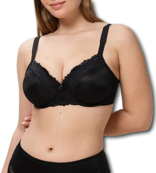 Biustonosz Triumph czarny Ladyform Soft W minimizer miękki z fiszbinami