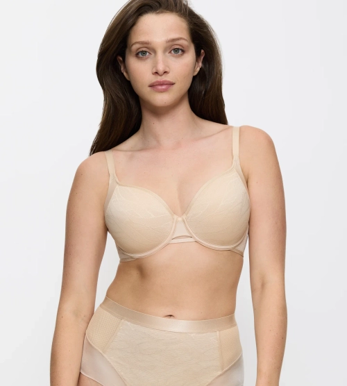 Biustonosz Triumph beżowy Airy Sensation WP usztywniany z fiszbinami
