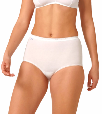 Majtki damskie Sloggi białe Basic+ Maxi 2 szt. figi bawełniane