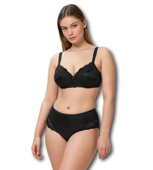 Biustonosz Triumph czarny Ladyform Soft W minimizer miękki z fiszbinami