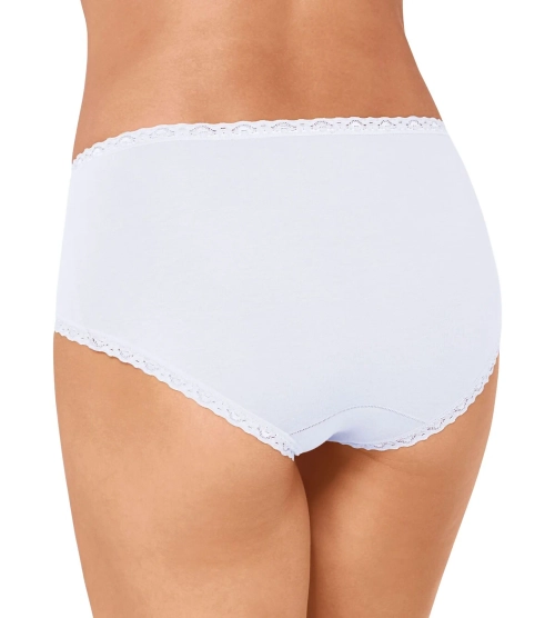 Majtki damskie sloggi białe 24/7 Cotton Lace figi Midi 3 szt
