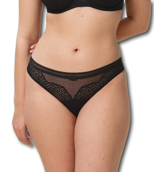 Majtki damskie Triumph czarne Beauty-Full Darling String figi koronkowe