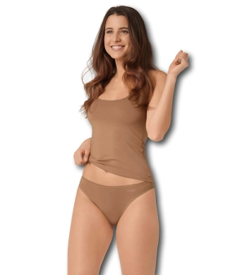 Majtki damskie sloggi brązowe GO Tai 2 szt. figi bawełniane