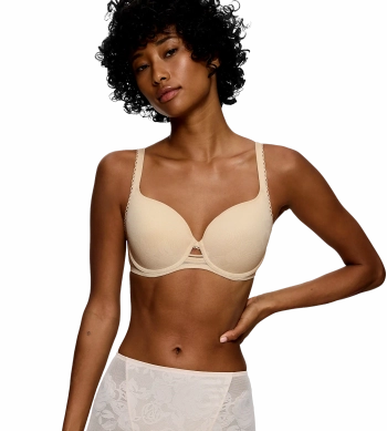 Biustonosz Triumph beżowy Wild Rose Sensation WP usztywniany z fiszbinami