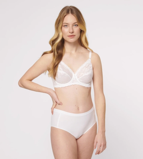 Biustonosz Triumph biały Compliment W miękki z fiszbinami