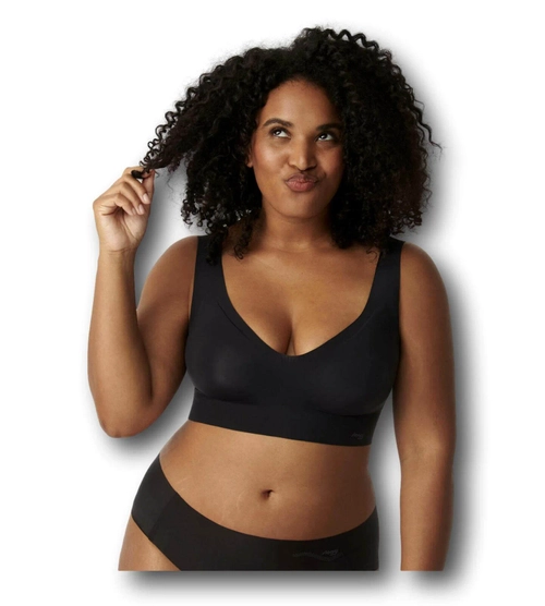 Biustonosz Sloggi czarny Zero Feel BRALETTE  push-up