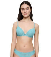 Biustonosz Triumph Aura Spotlight koronkowy push-up z fiszbinami 