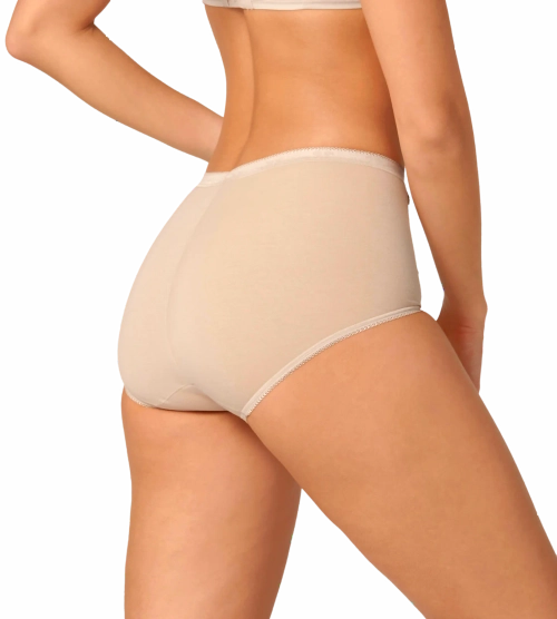 Majtki damskie Sloggi cieliste Basic+ Maxi 2 szt. figi bawełniane