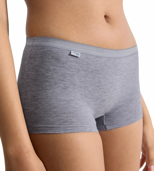 Majtki damskie sloggi szary melanż Basic+ Short figi bawełniane szorty
