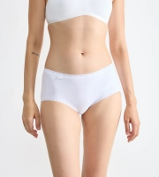 Majtki damskie sloggi białe 24/7 Cotton Lace figi bawełniane Midi 