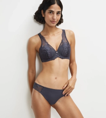 Biustonosz Triumph szary Wild Peony Florale WP usztywniany z fiszbinami