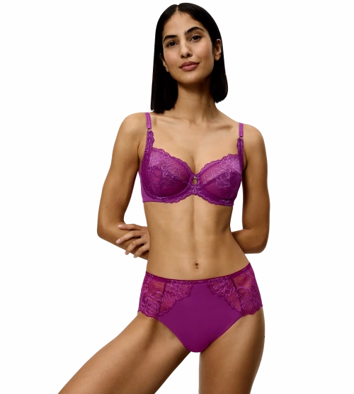 Majtki damskie Wild Peony Florale figi Maxi koronkowe