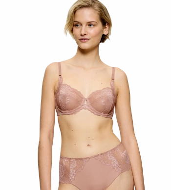 Biustonosz Triumph różowy Wild Peony Florale W miękki z fiszbinami push-in