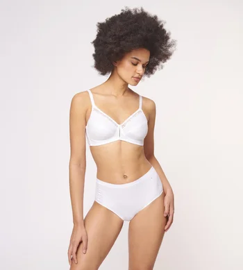 Biustonosz Triumph biały Cotton Beauty N miękki bez fiszbiny