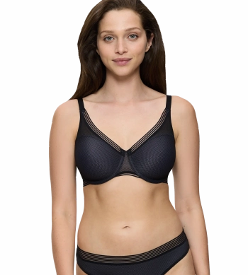 Biustonosz Triumph czarny Infinite Sensation minimizer z fiszbinami
