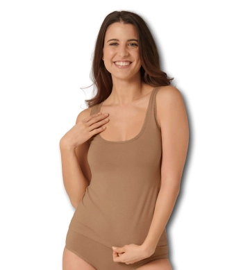 Koszulka damska sloggi brązowa GO Tank Top 2 szt. podkoszulka bawełniana