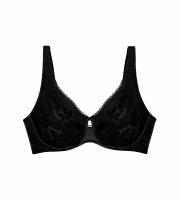 Biustonosz Triumph czarny Wild Rose Sensation miękki minimizer z fiszbinami