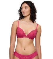 Biustonosz Triumph Aura Spotlight koronkowy push-up z fiszbinami 