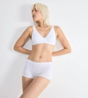 Majtki damskie sloggi białe Basic+ Short figi bawełniane szorty